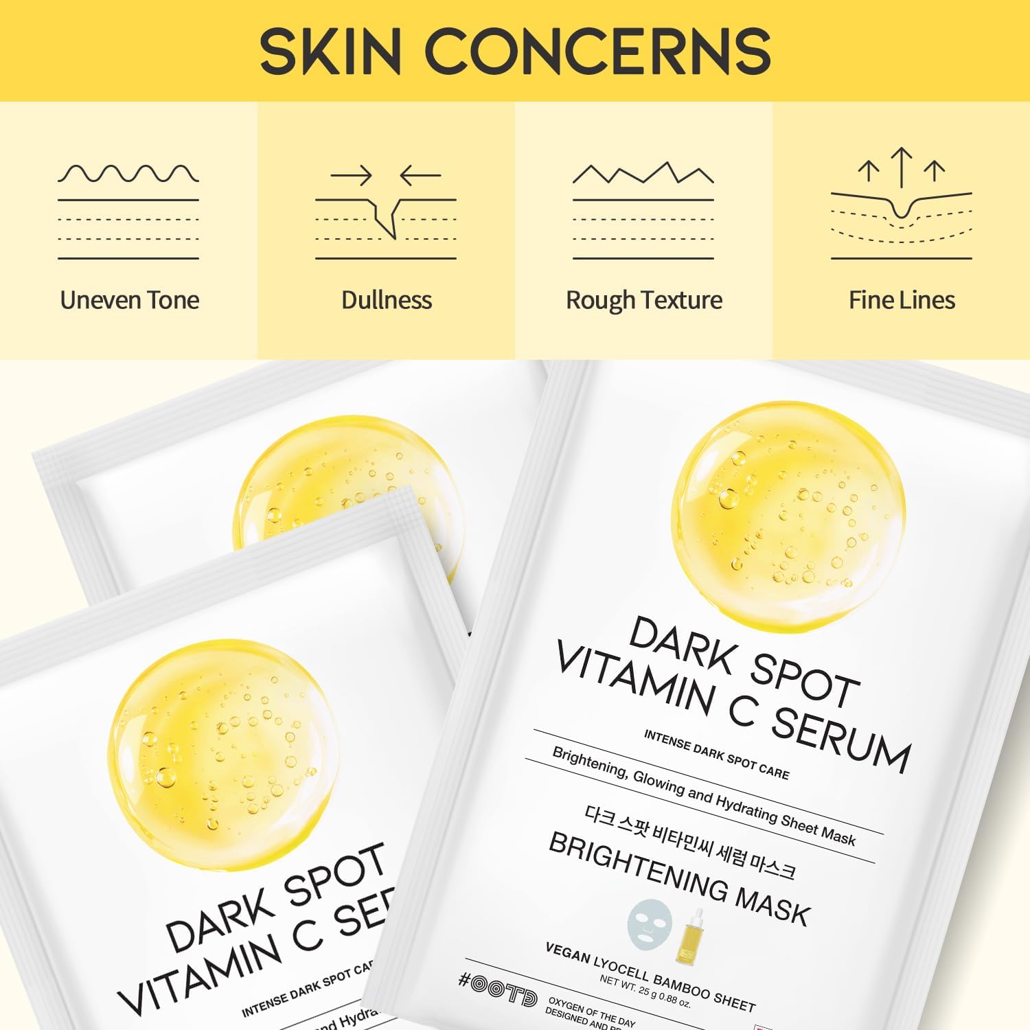 L’étui de 10 masques vitamine-c facilite une routine pratique.