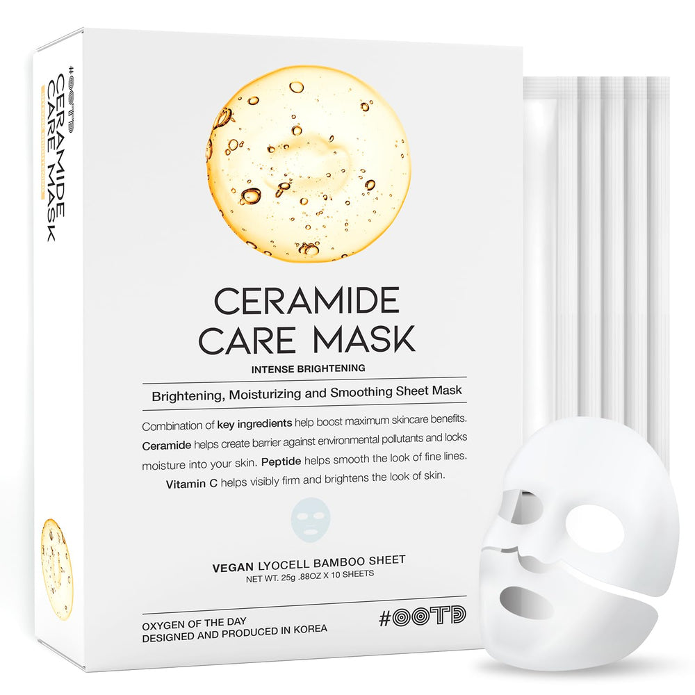 #OOTD masque-feuille ceramide éclaircissant pour le visage, hydratation et éclat.