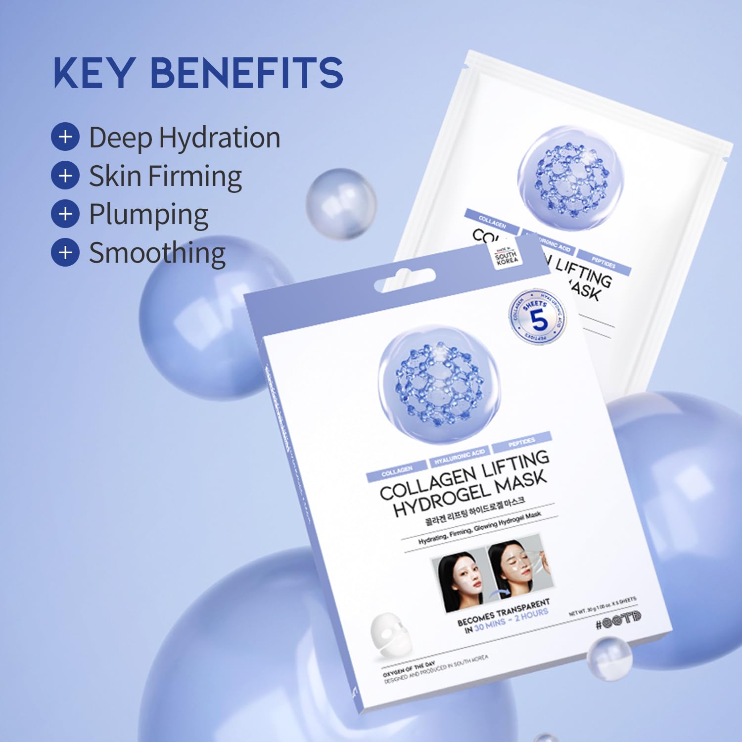 Texture soyeuse du masque hydrogel #OOTD pour un confort quotidien.