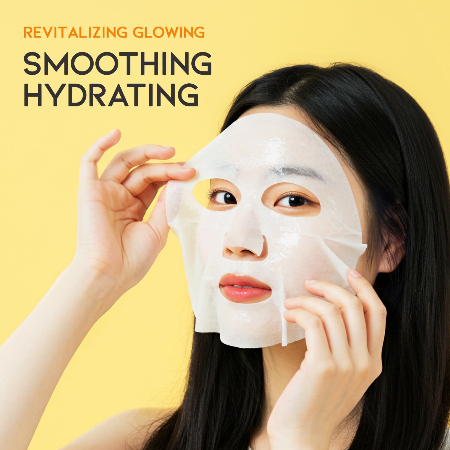 L’application du masque-visage vitamine-c offre une sensation de fraîcheur.