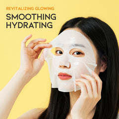 L’application du masque-visage vitamine-c offre une sensation de fraîcheur.