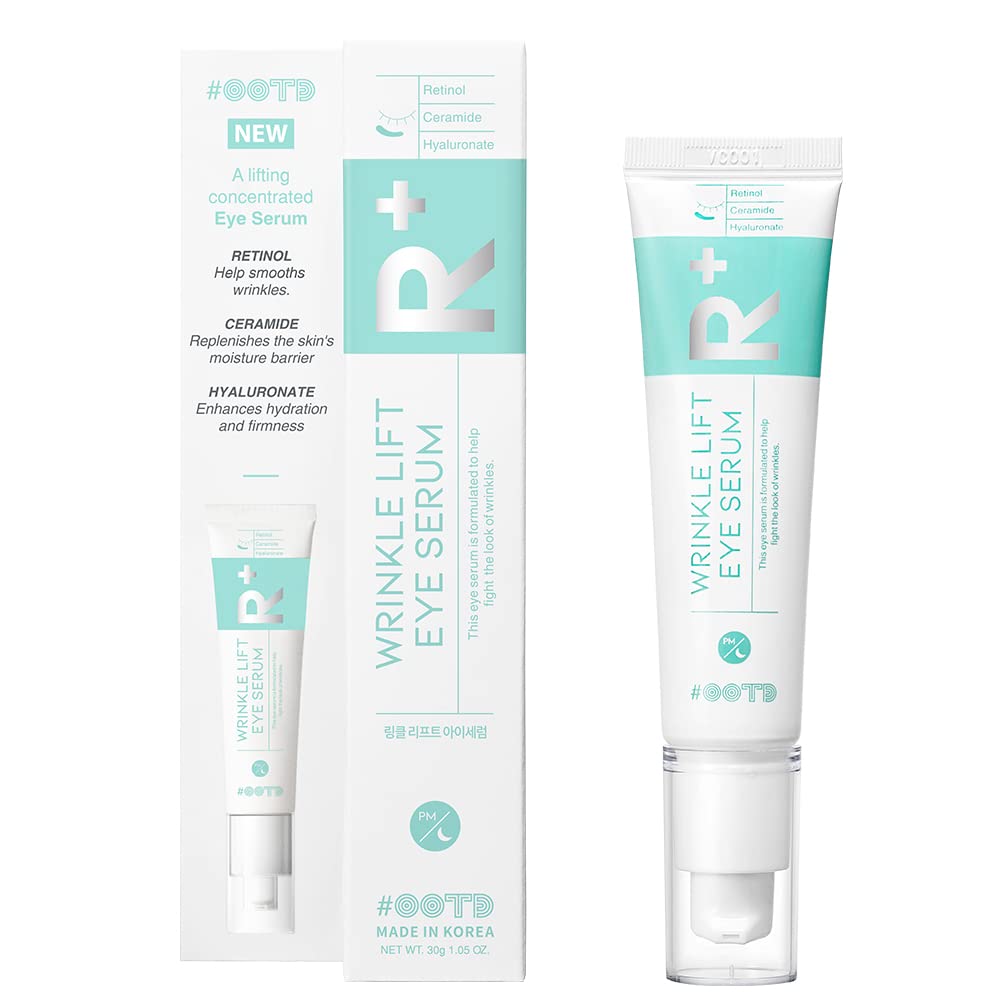 Crème contour des yeux #OOTD au retinol en bouteille, hydratation ciblée.