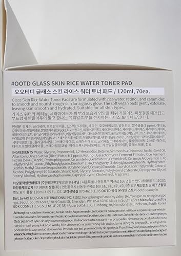 OOTD Toner Pads hydratation profonde pour peau sèche et sensible.