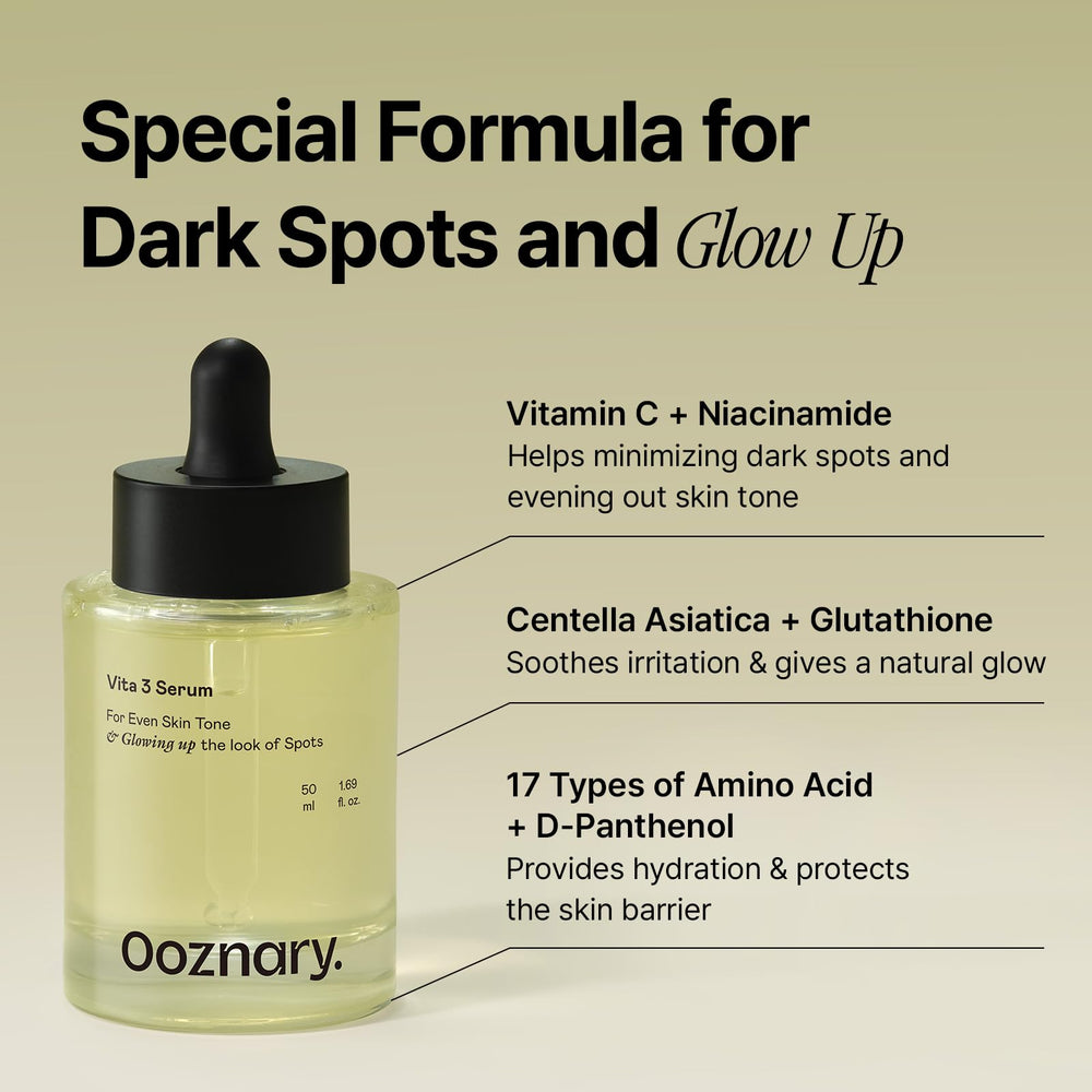 OOZNARY Vita 3 Sérum, centella-extrait pour apaiser et soutenir la peau.