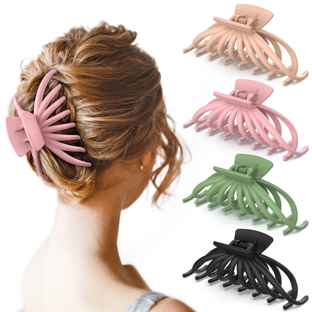 Pince à cheveux OPAUL matte anti-glisse rose offrant une tenue fiable pour tous types de cheveux.