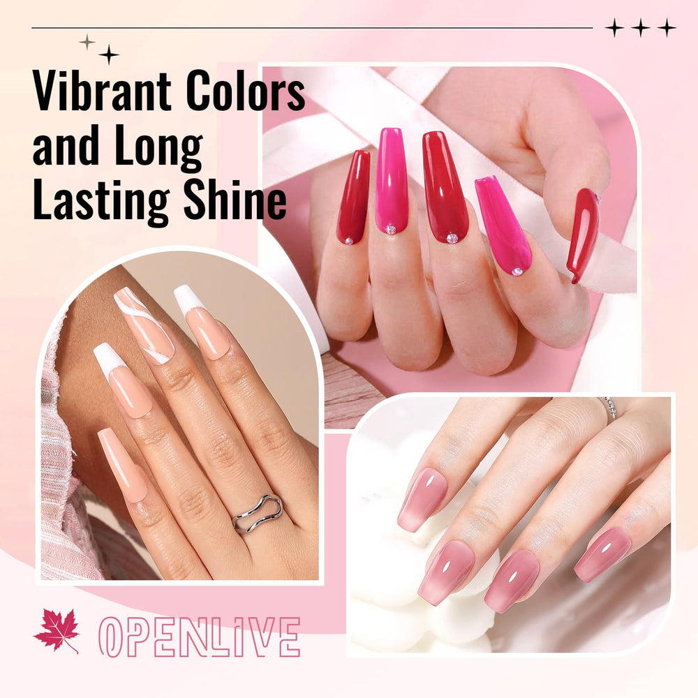 OpenLive vernis ongles 12 pièces: idéal pour tester plusieurs looks chez soi.