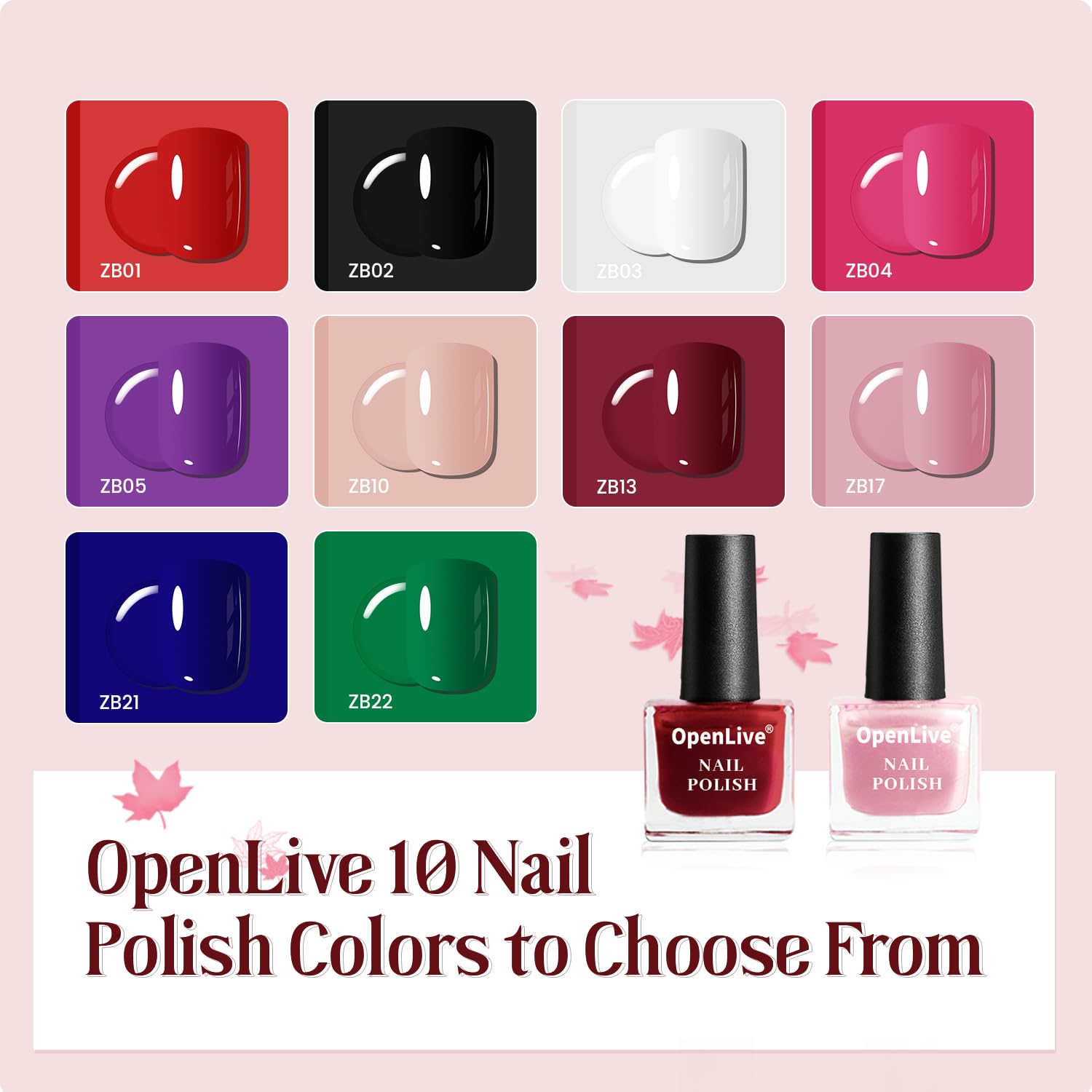 OpenLive couleurs bleu, vert et rose pour le quotidien.
