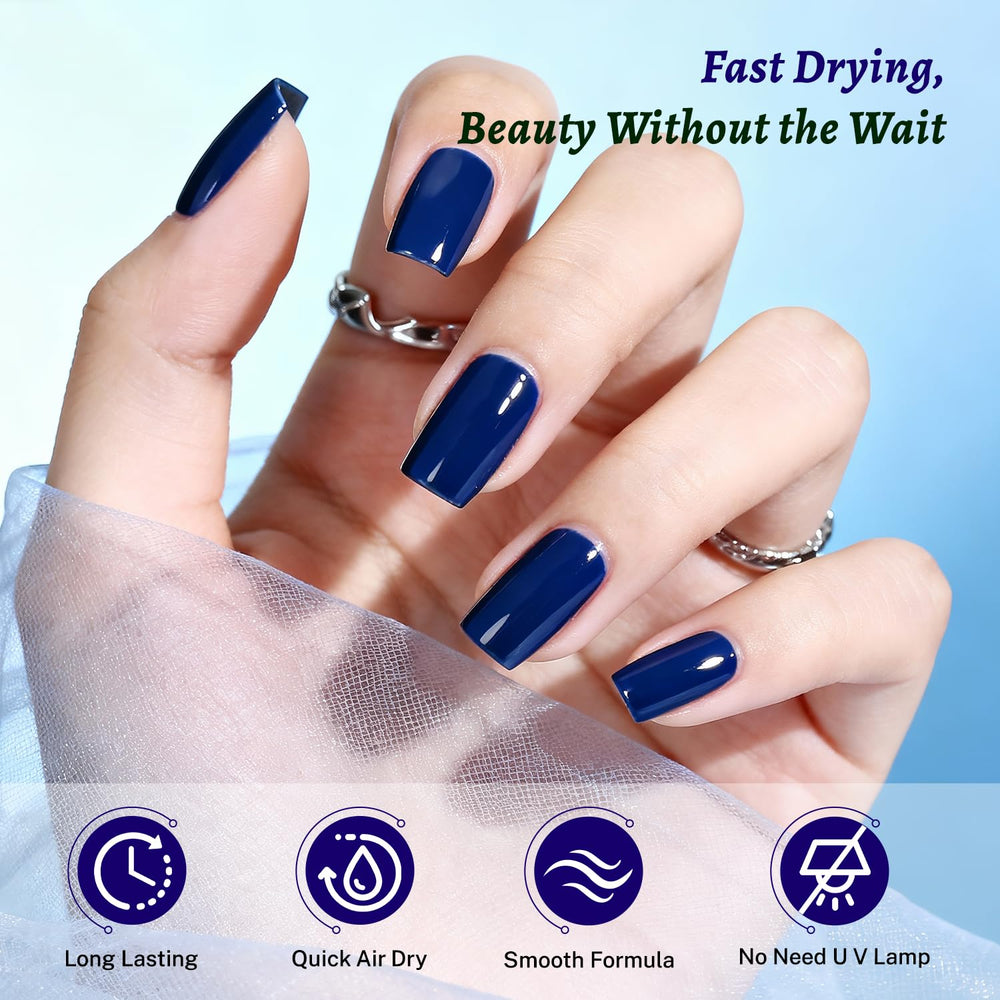 OpenLive vernis bleu, application sans lampe.