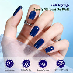 OpenLive vernis bleu, application sans lampe.