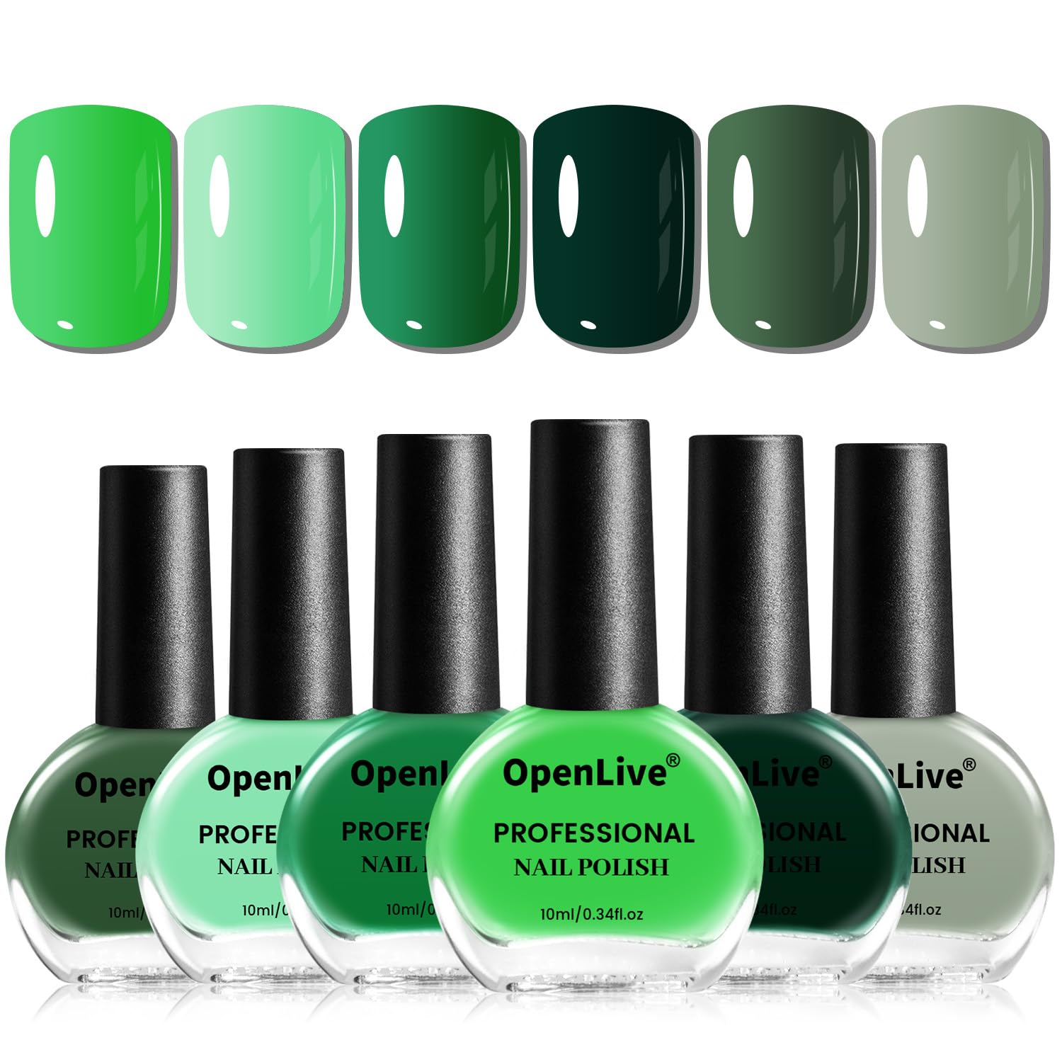 OpenLive vernis vert élégant prêt pour une manucure chic