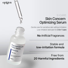 Opigen sérum Niacinamide 22% équilibre le sébum et nettoie les pores du visage.
