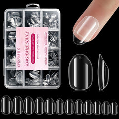 OPkssnails ongles-enfant clair recouvrement intégral, facile à poser sur les ongles jeunes.