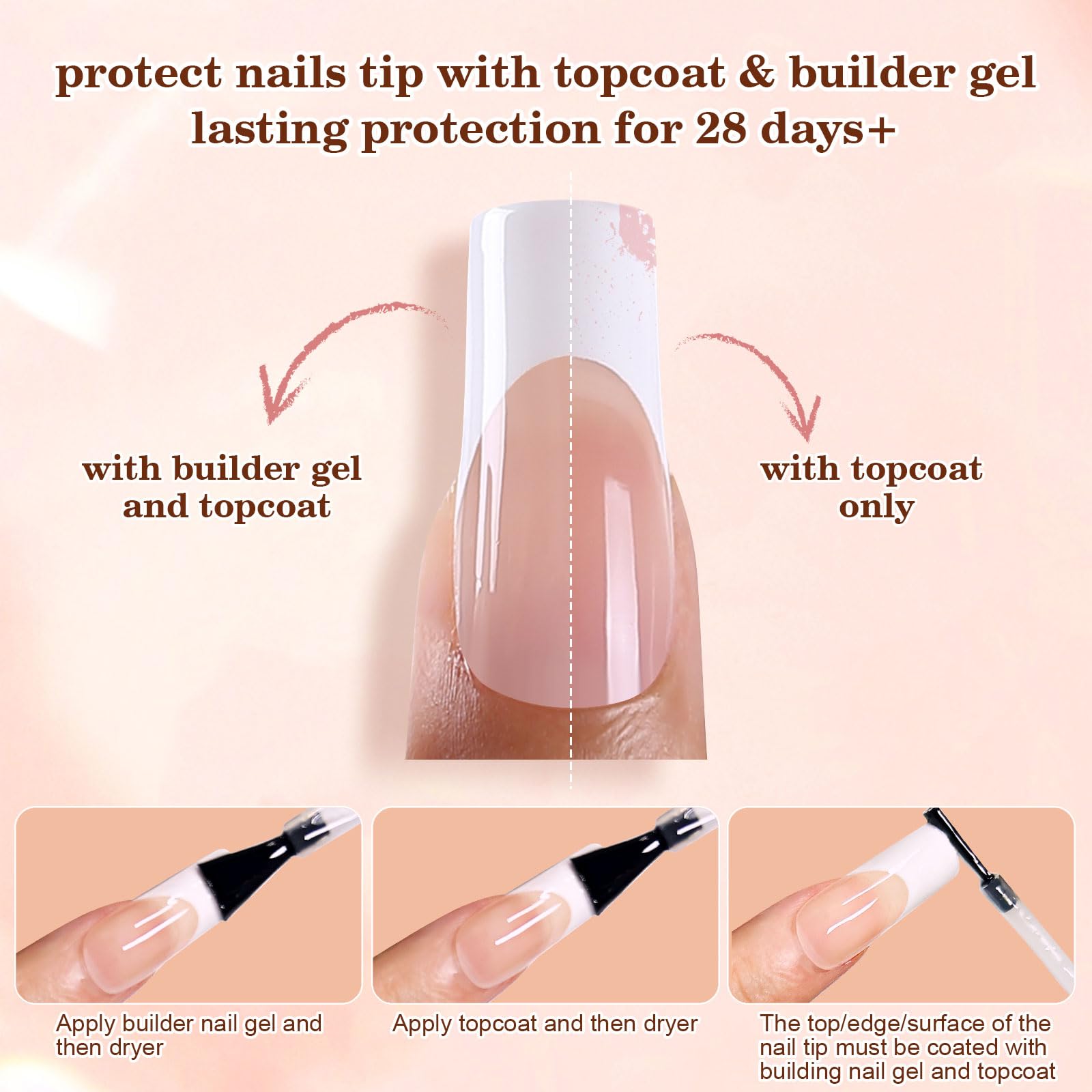 OPkssnails ongles pointe francaise enlevement facile et sans effort