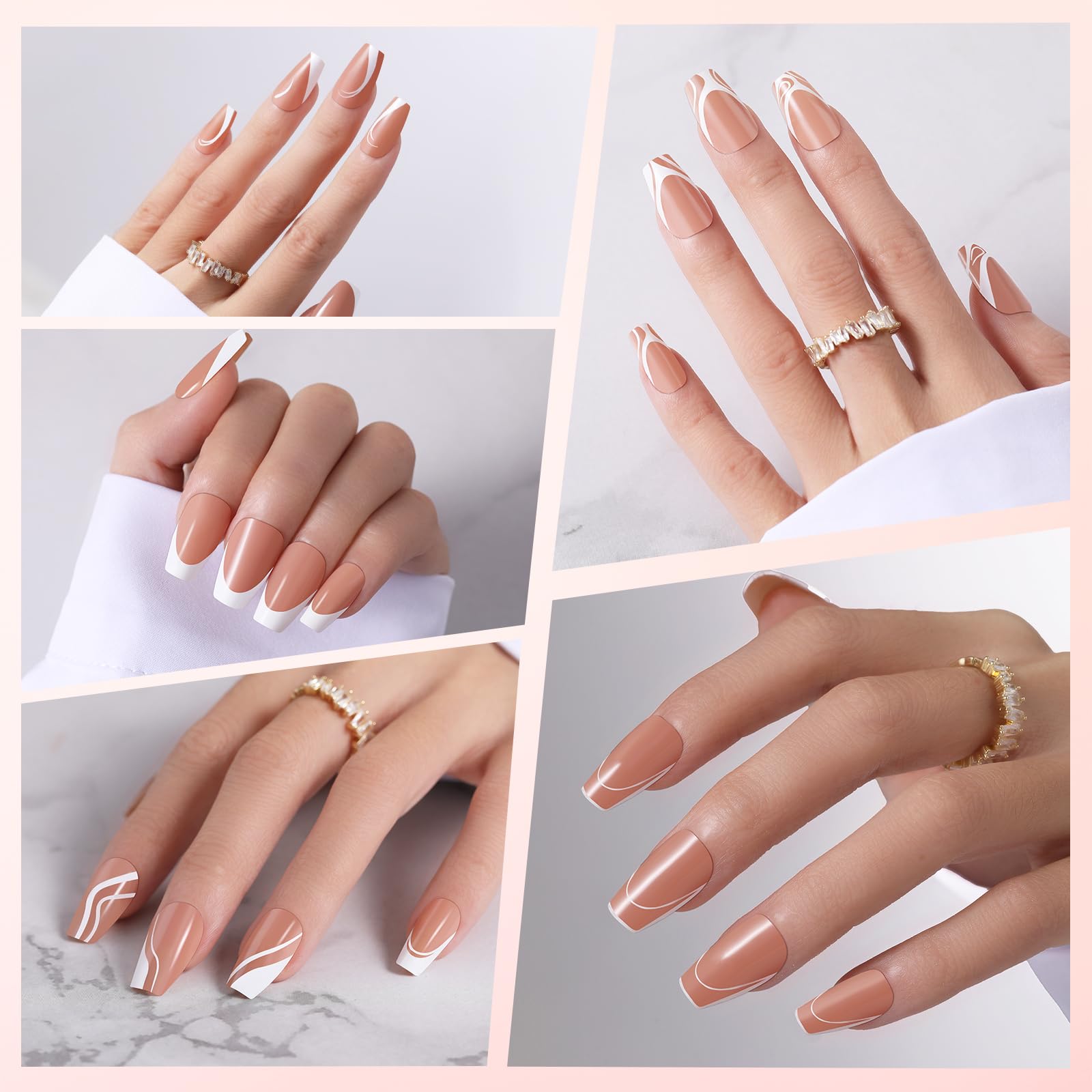 OPkssnails ongles pointe francaise technologie 3en1 simplicité
