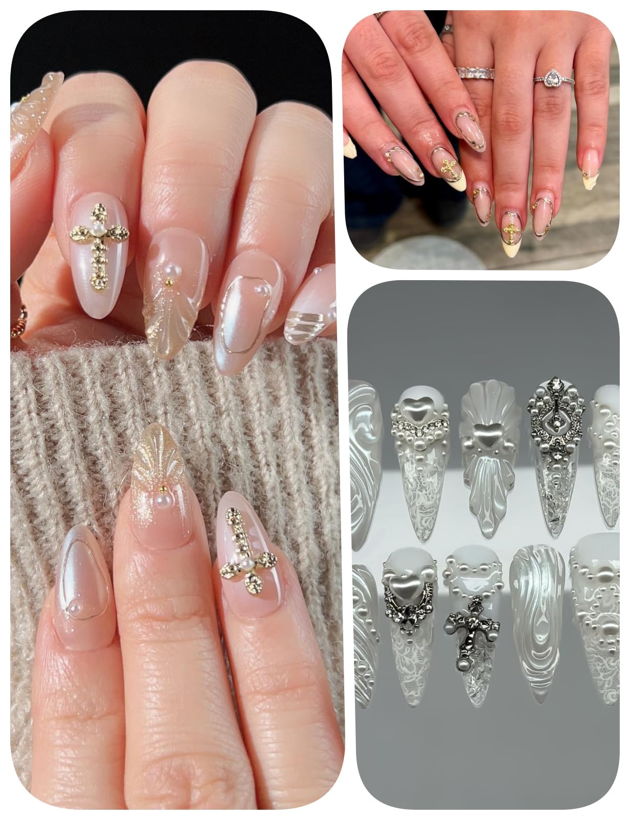 OPMADM accessoires croix pour ongles, fixes facilement pour une manucure rapide.