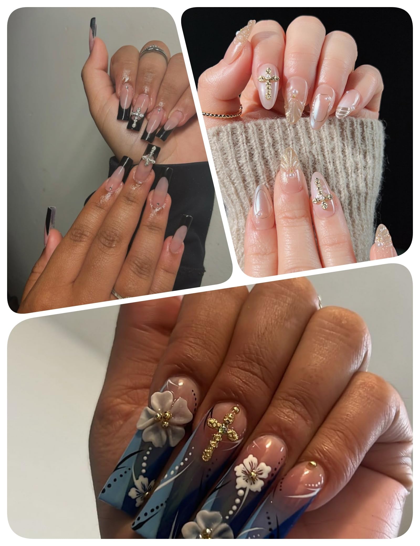 OPMADM croix pour ongles perles, touche luxueuse et délicate à chaque pose.