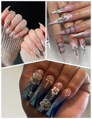OPMADM croix pour ongles strass diamants, allure éblouissante pour un look glamour.