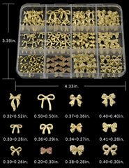 OPMADM noeud-or pavé diamant, charme scintillant pour ongles.