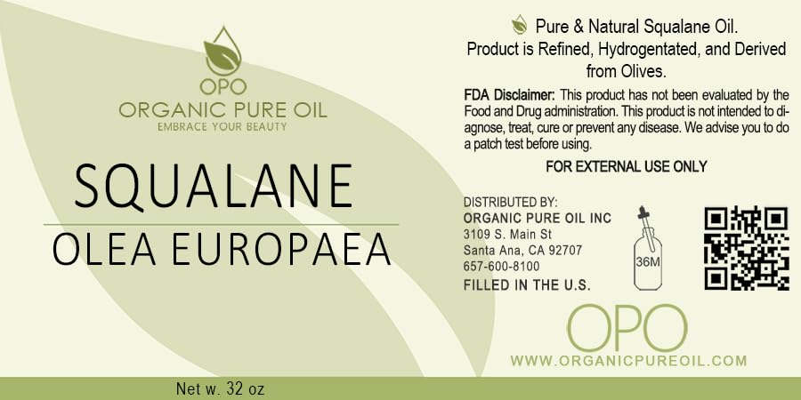 OPO Squalane avec pipette, diffusion contrôlée pour hydratation ciblée.