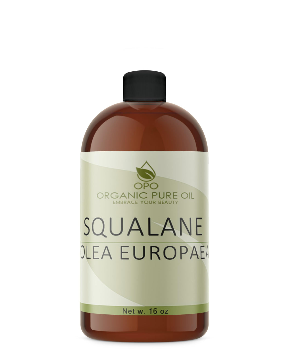 OPO Huile Squalane Pure Olive, bouteille de 16 onces, hydratation légère et absorption rapide.