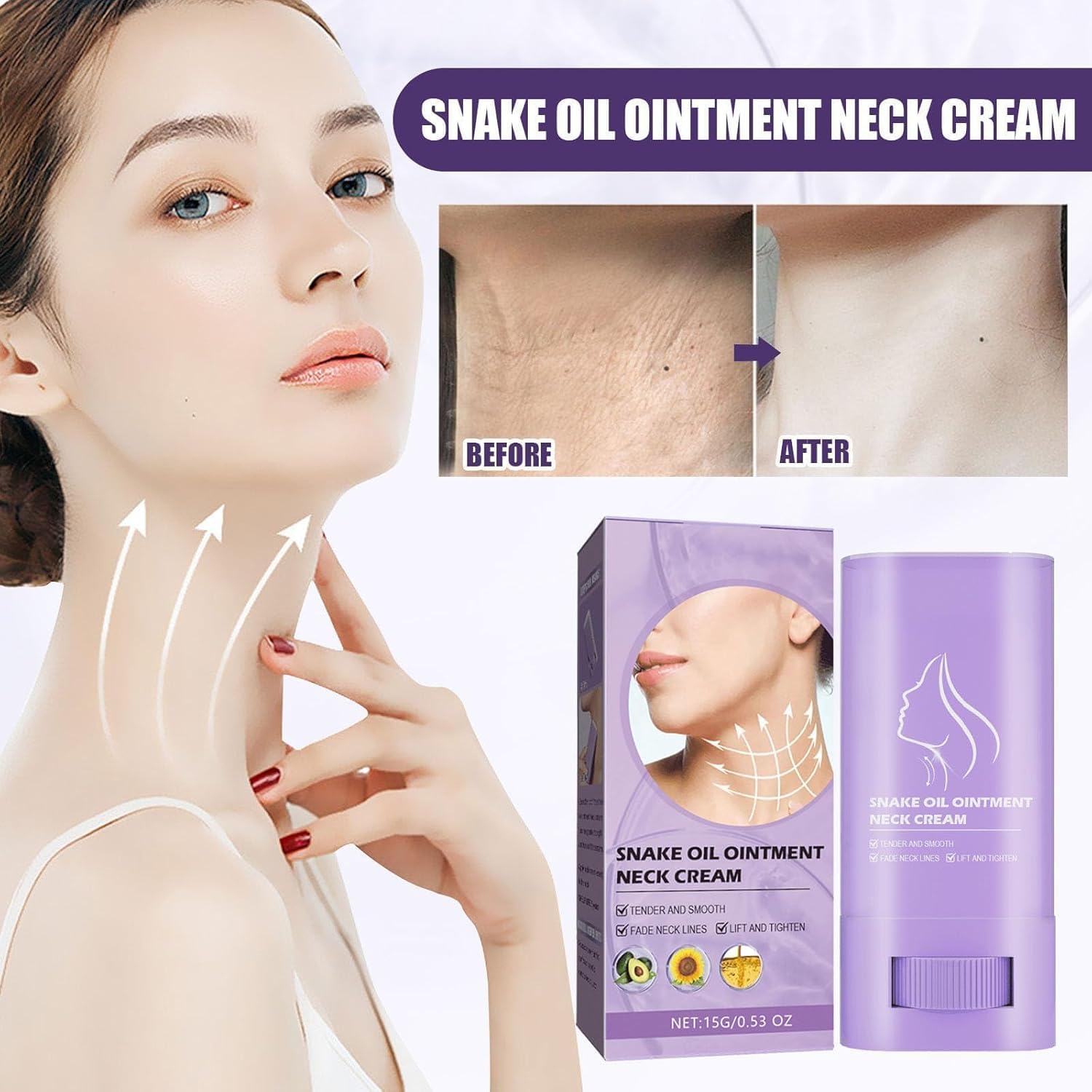 Crème du cou hydratante et redensifiante pour le décolleté.