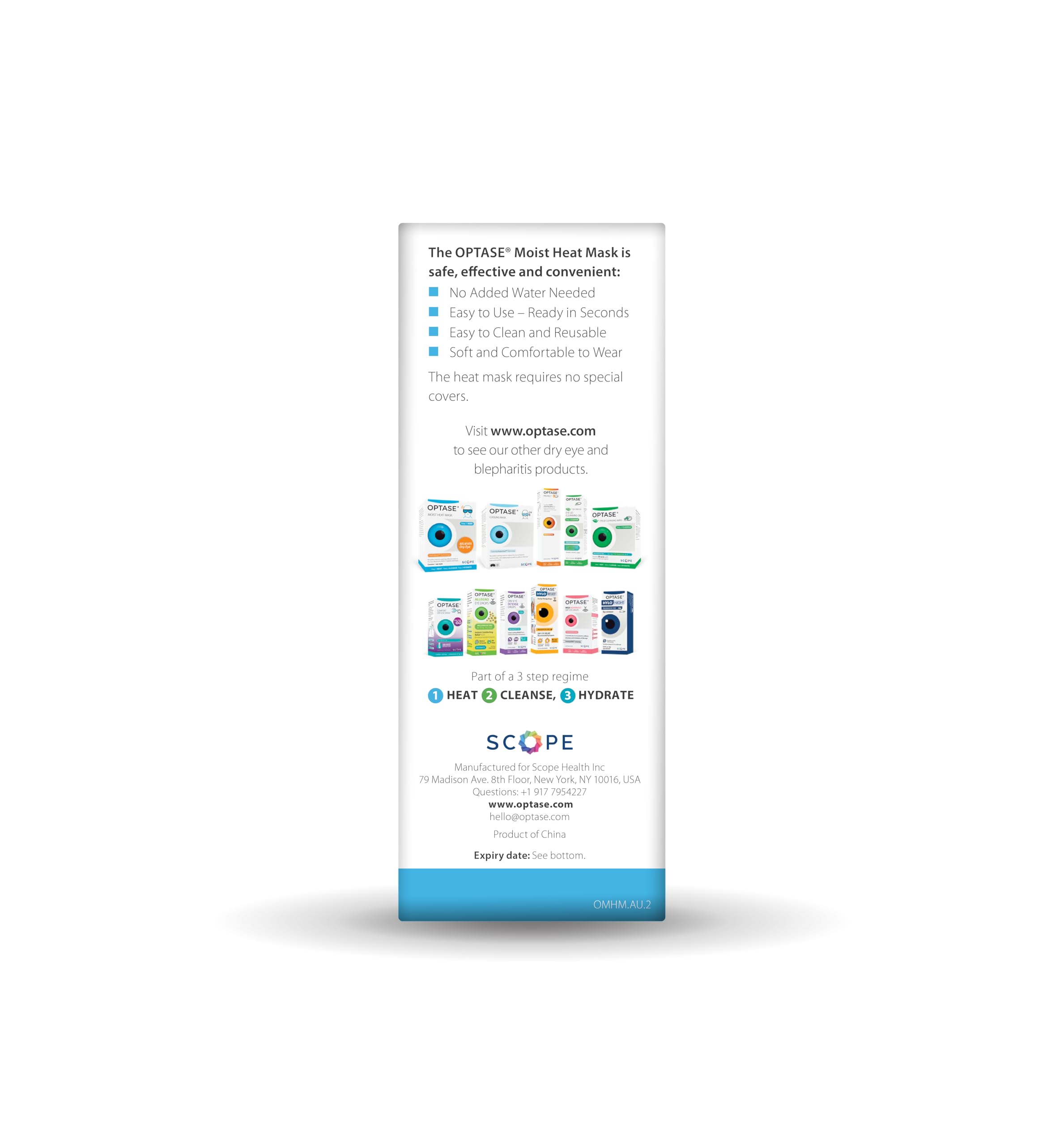 Optase Compresse Chaud-Froid, usage flexible pour différents inconforts oculaires.