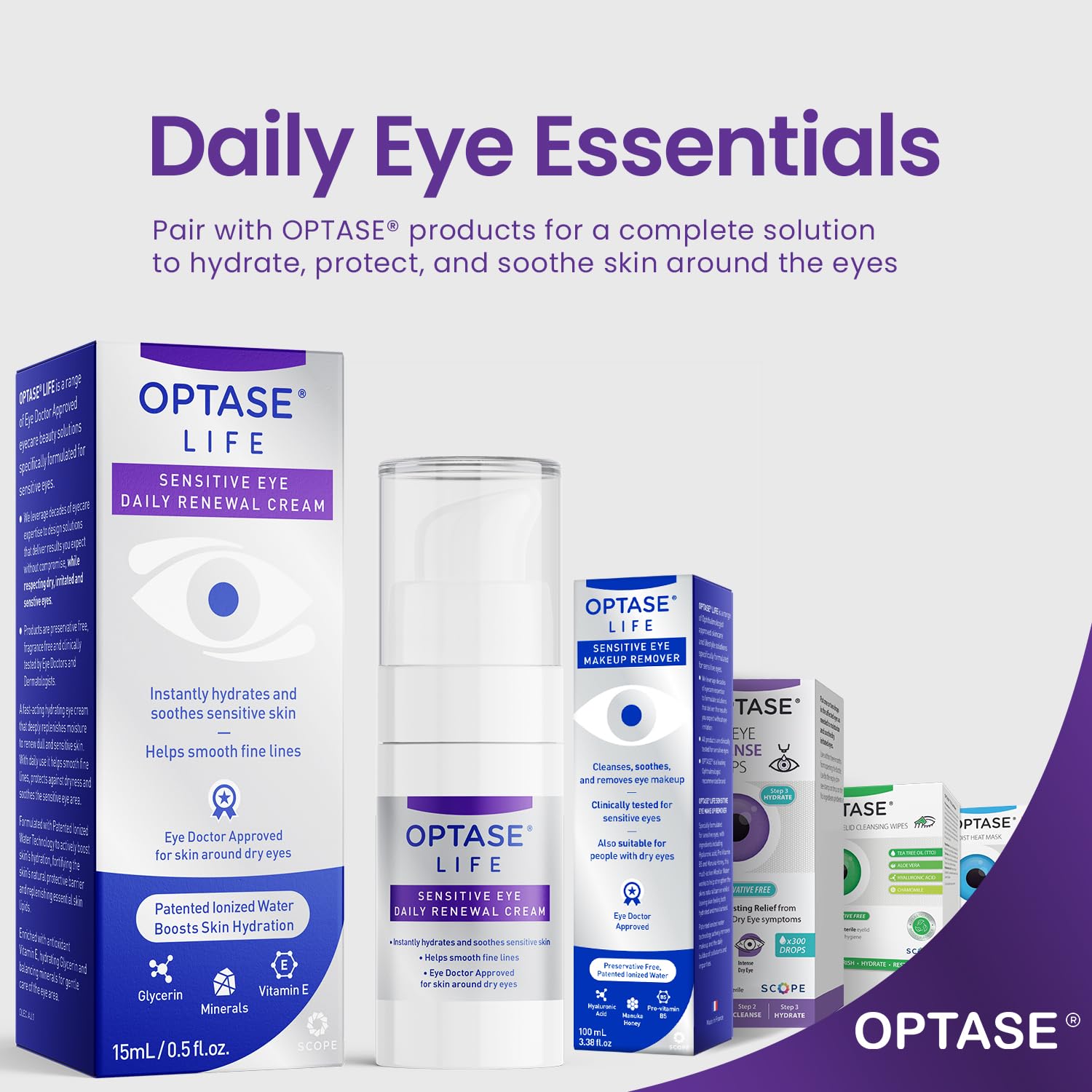 Ideal for daily morning and evening use with Optase LIFE.