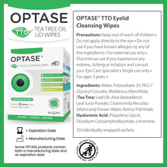 Optase TTO emballage individuel, pratique pour hygiène en déplacement.