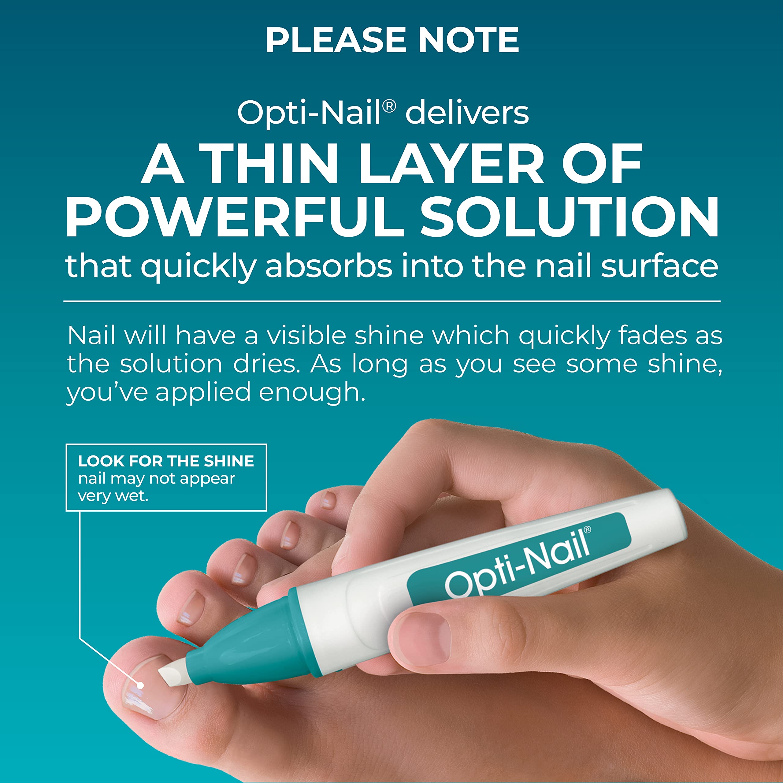 Opti-Nail before-after look hints at visible improvement.