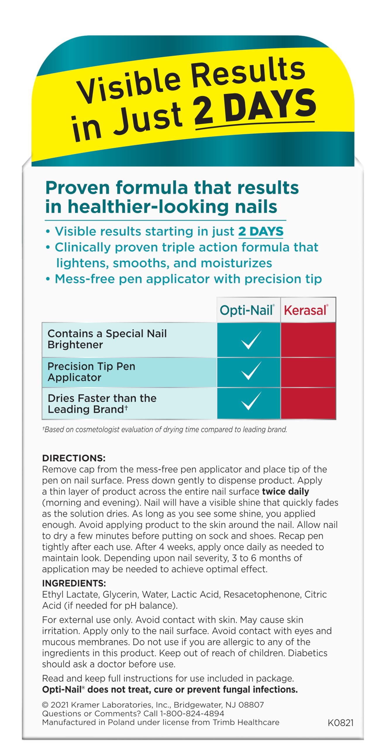 Opti-Nail cap and brush detail showing easy-to-use design.