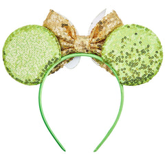 Opzzqz bandeau noeud pailleté brillant complète une tenue de fête.