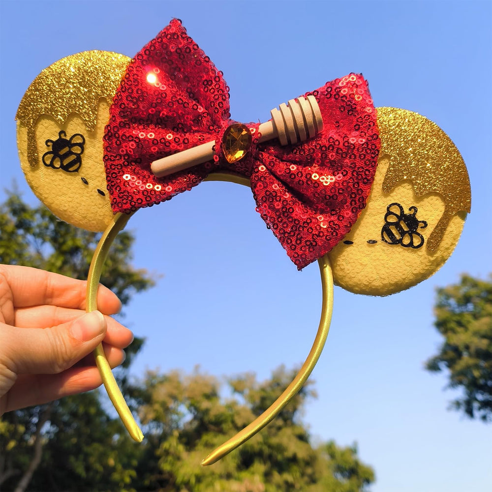 Opzzqz serre-tete noeud paillete multicolore, look glamour pour photos.