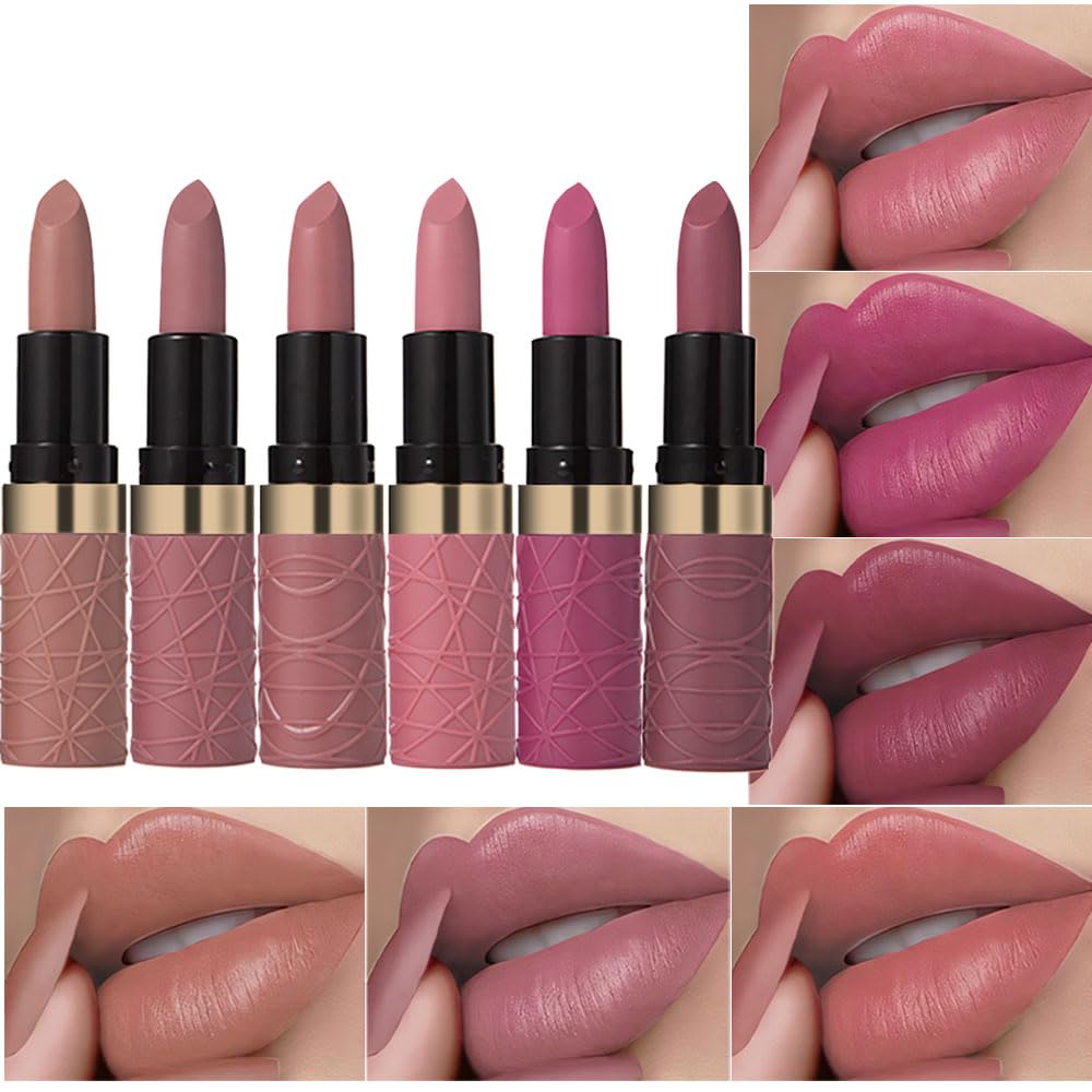 ORANOT rouge à lèvres mat ensemble, nuance nude pour un look naturel et durable.