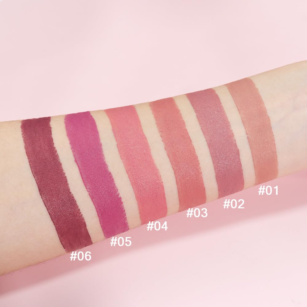 ORANOT rouge à lèvres mat, nuance violet intense pour un style audacieux.