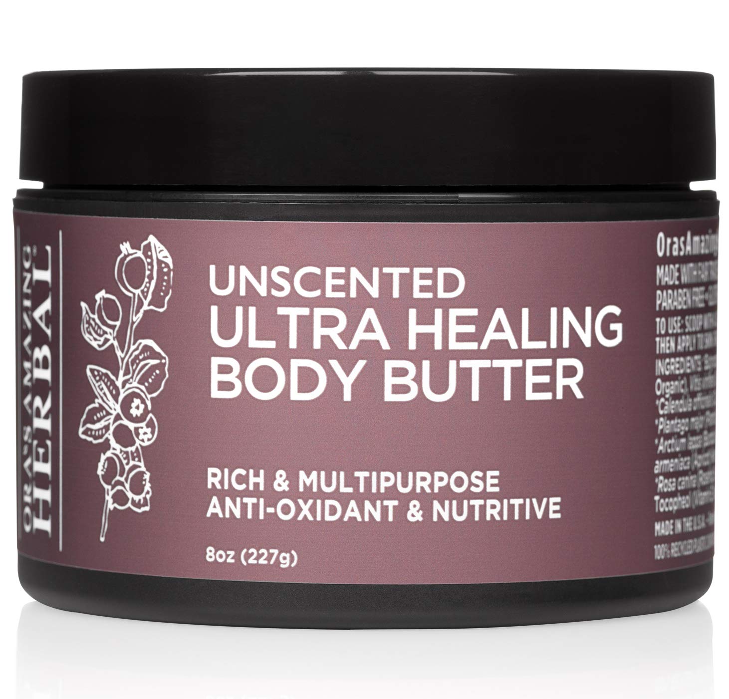 Ora's Amazing Herbal Beurre corps emballage: hydratation durable et pratique au quotidien