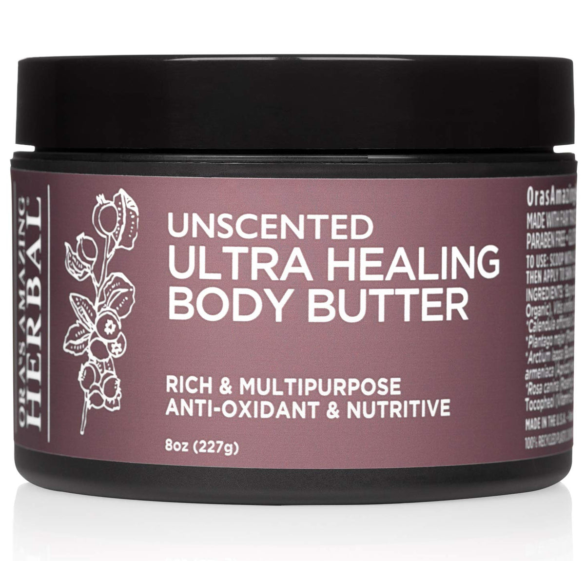Ora's Amazing Herbal Beurre corps emballage: hydratation durable et pratique au quotidien