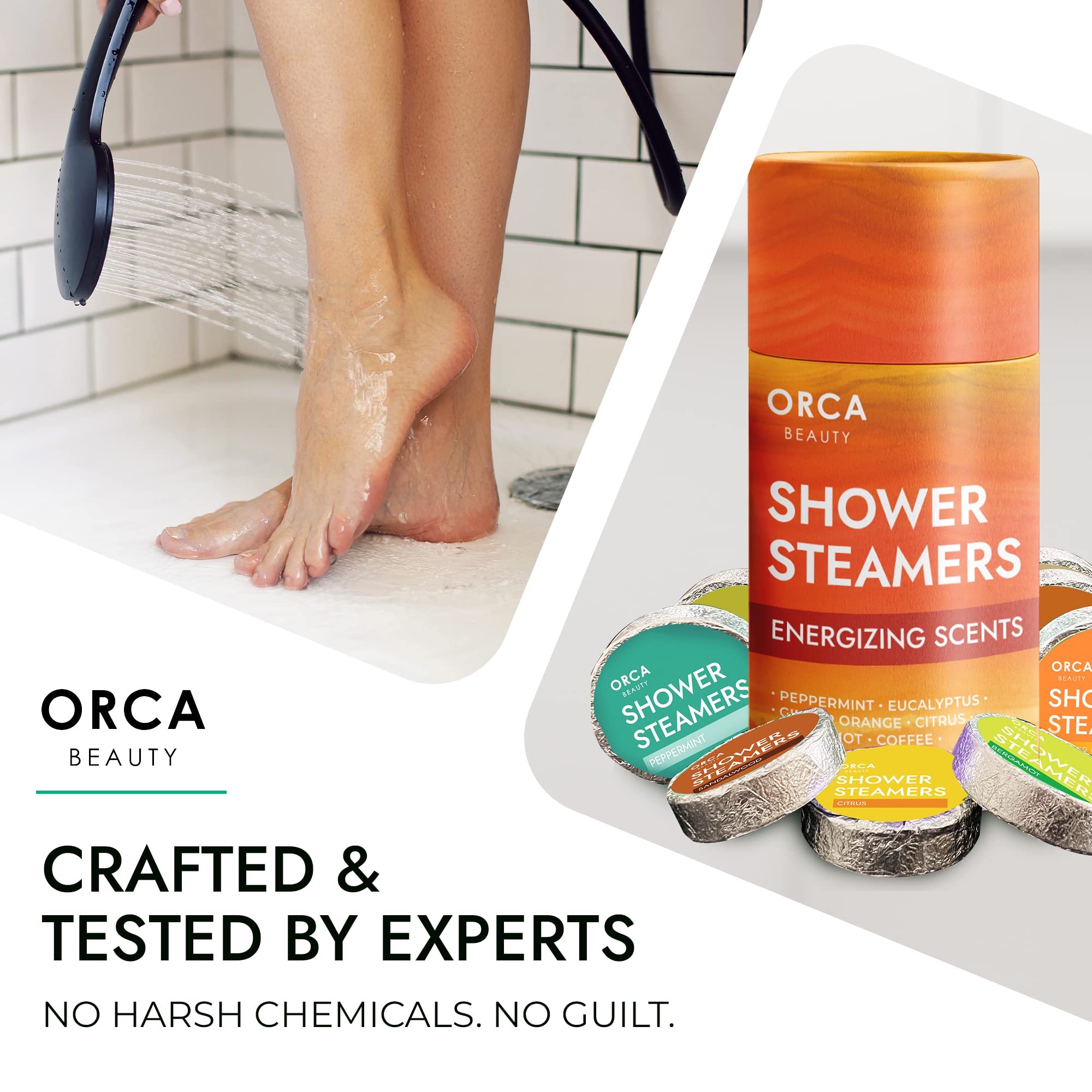 ORCA Beauty bombes-vapeur-douche-cafe: stimulation cognitive en douche matinale.