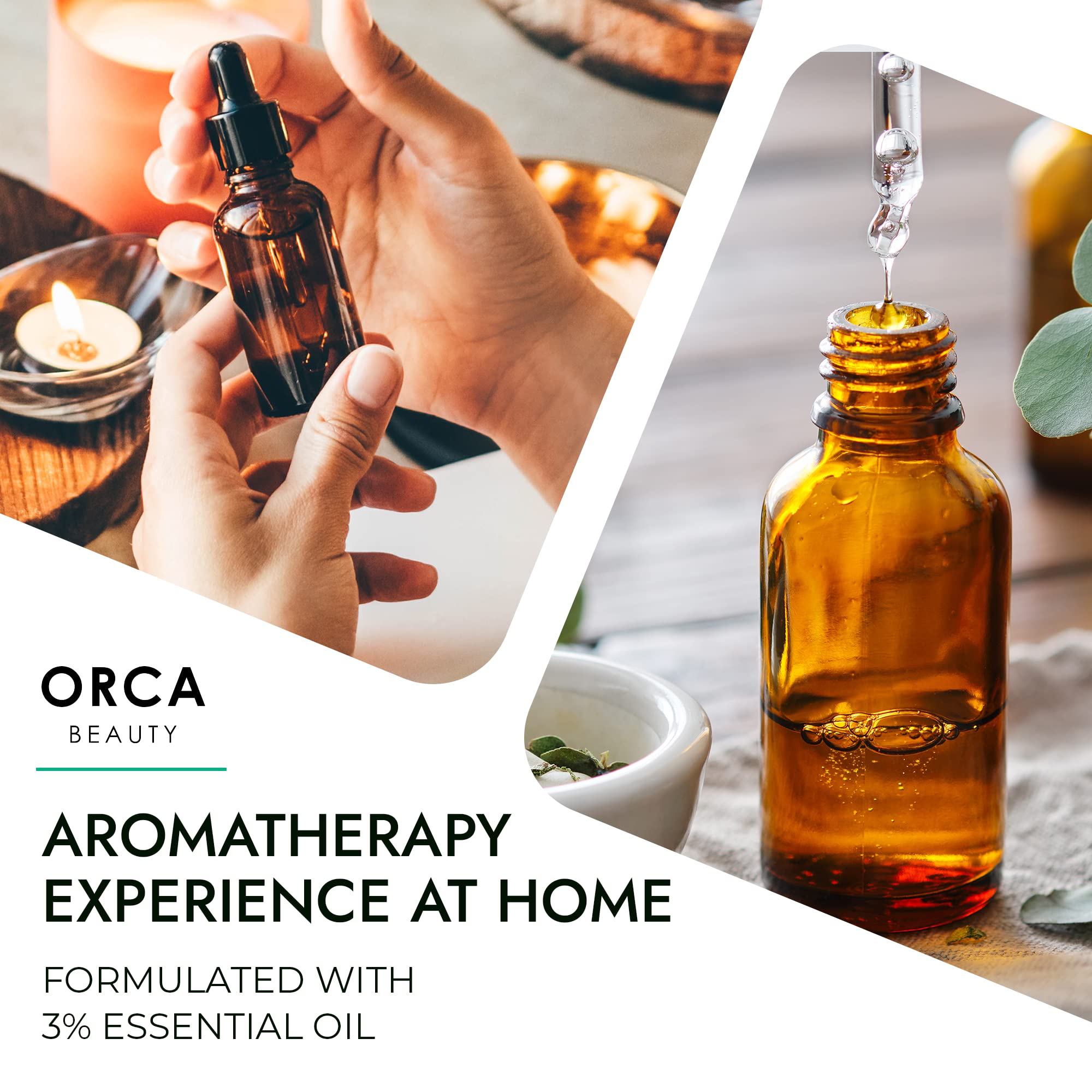ORCA Beauty bombes-vapeur-douche-gingembre-orange: chaleur piquante et revitalisante.