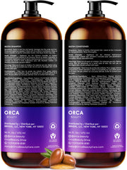Orca Beauty Conditionneur Biotine – flacon pompe, démêle et nourrit les longueurs.