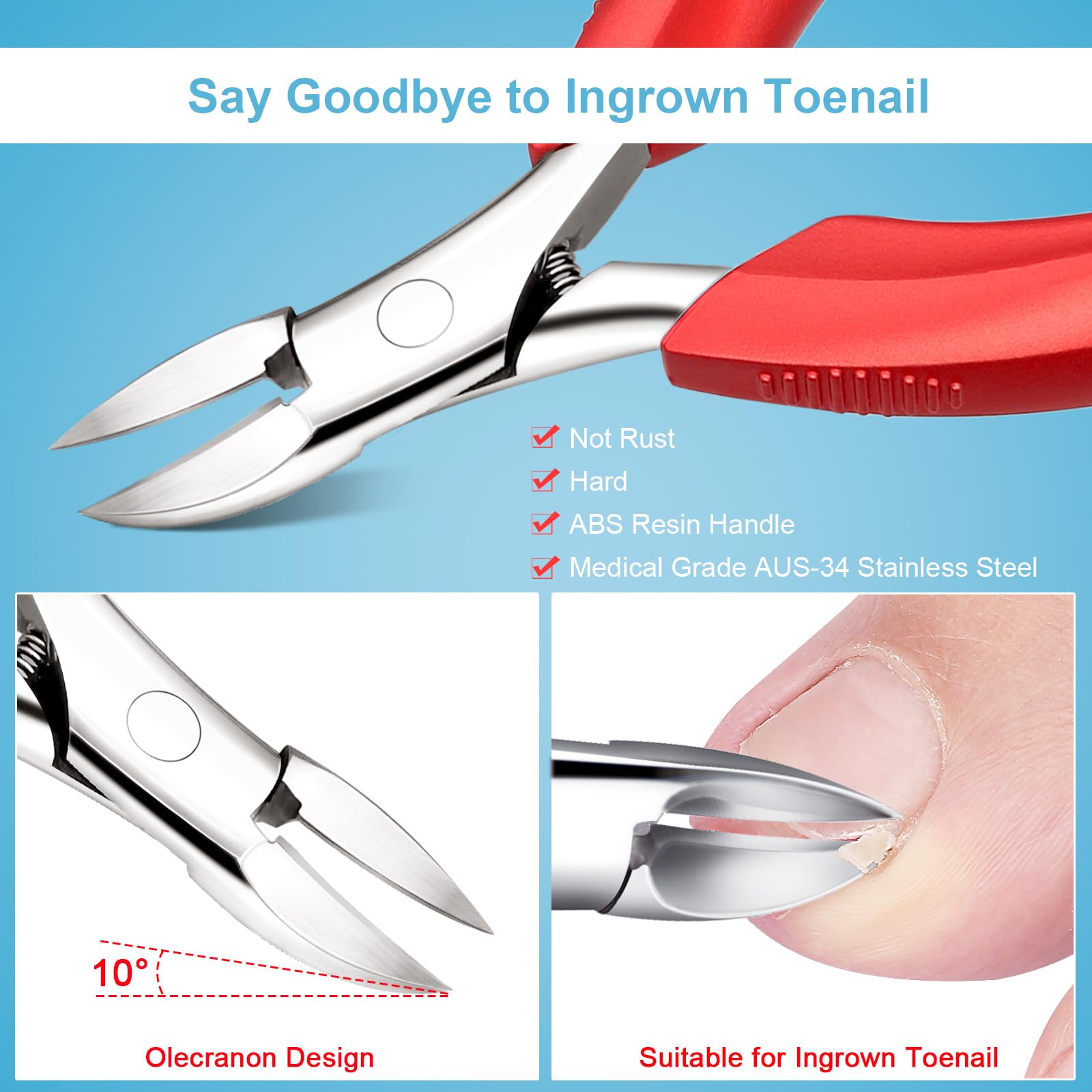 Orelex coupe-ongles avec ressort intégré pratique et durable.