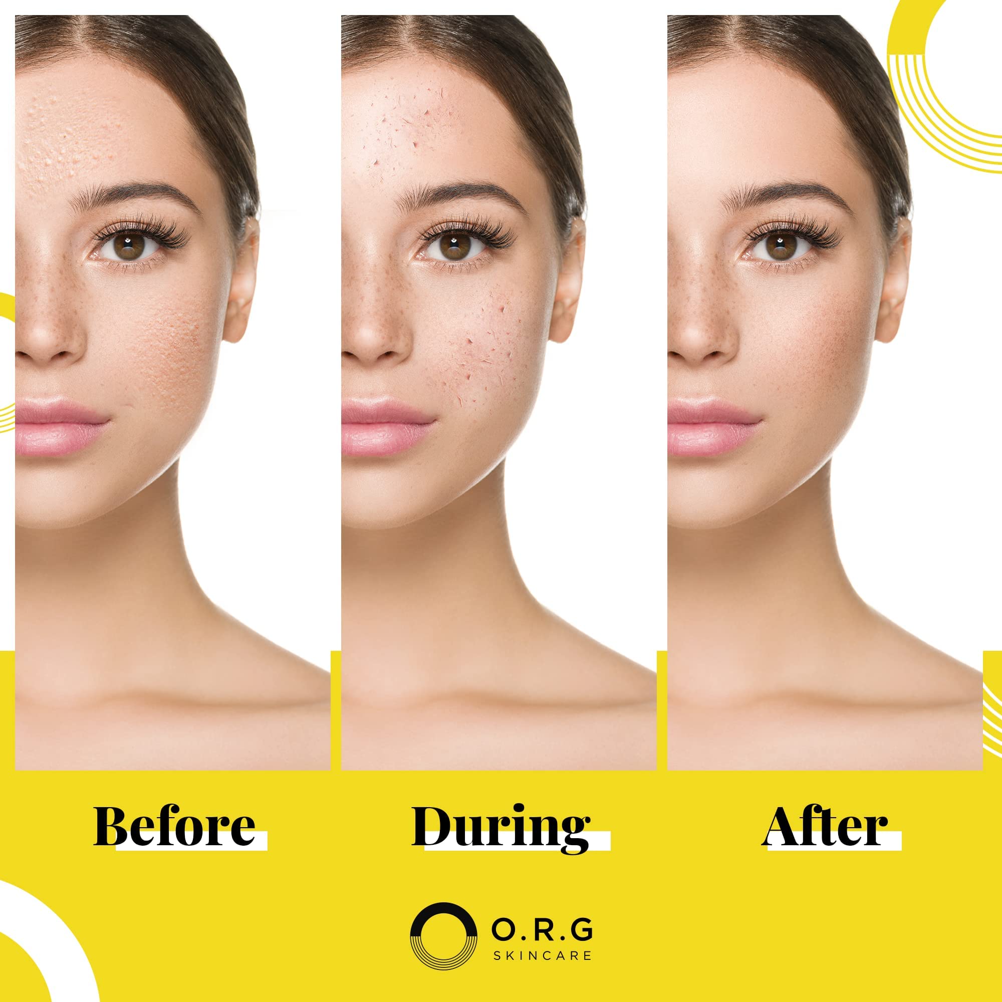 O.R.G. Skincare Peel Off - emballage minimaliste et naturel, symbole de soin doux.