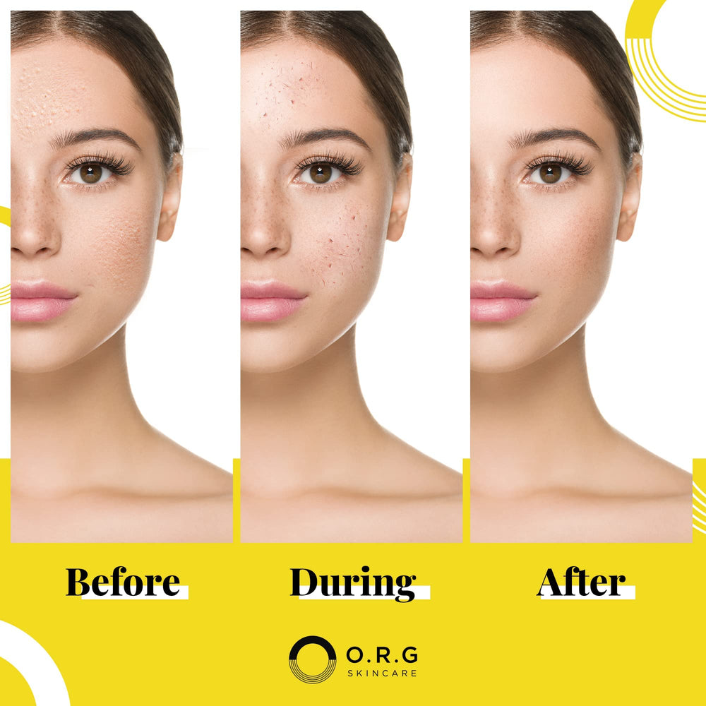 O.R.G. Skincare Peel Off - emballage minimaliste et naturel, symbole de soin doux.