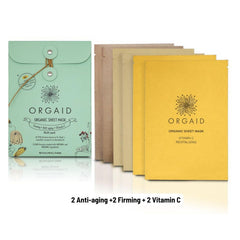 ORGAID Masque Feuille Bio – anti-âge pour un éclat amélioré et une peau tonique.