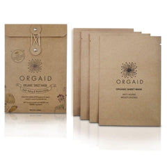 Masque ORGAID en feuille bio pour hydratation profonde et peau lumineuse.