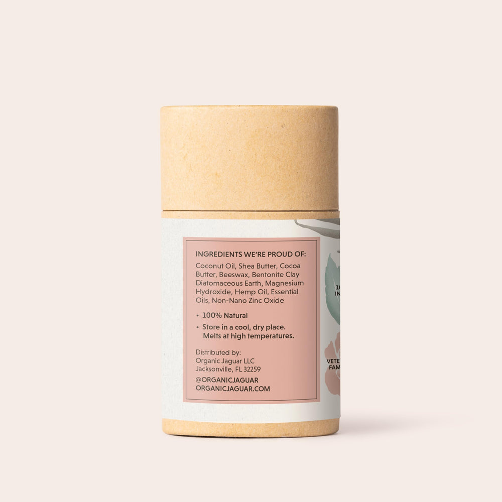 Déodorant Organic Jaguar sans parfum, soin doux, convient aux peaux sensibles.