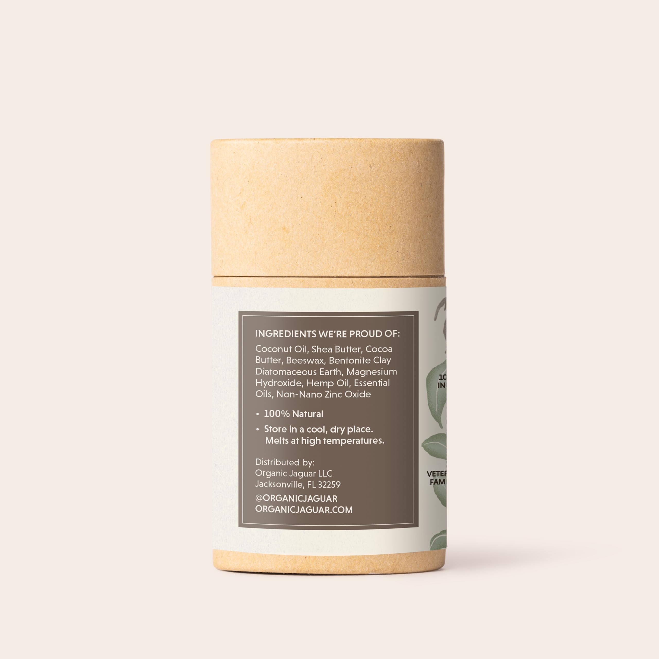 Texture crème Organic Jaguar sans aluminium, douce pour peau sensible et peaux délicates.