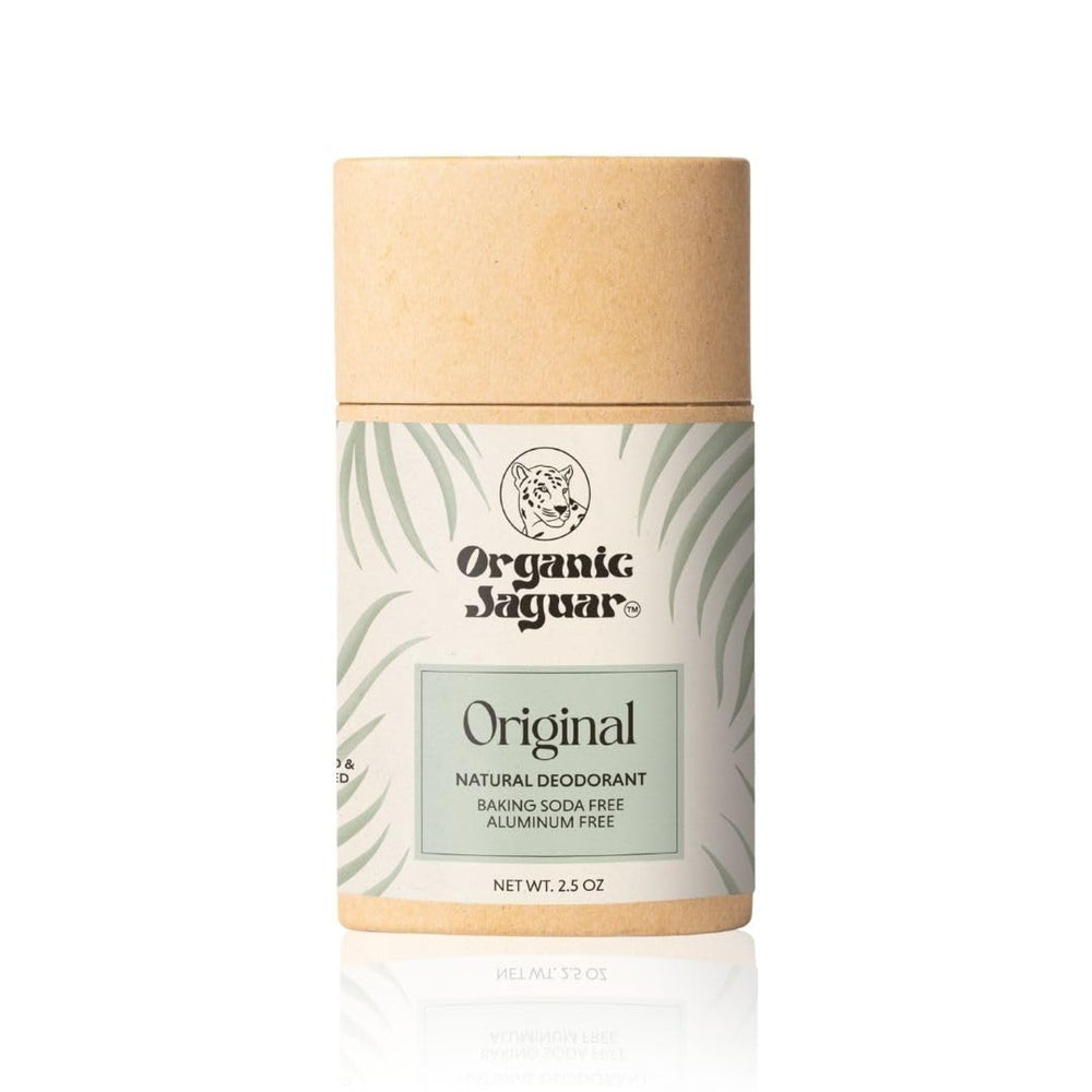 Desodorisant Organic Jaguar sans aluminium en baton, protection durable et neutre.