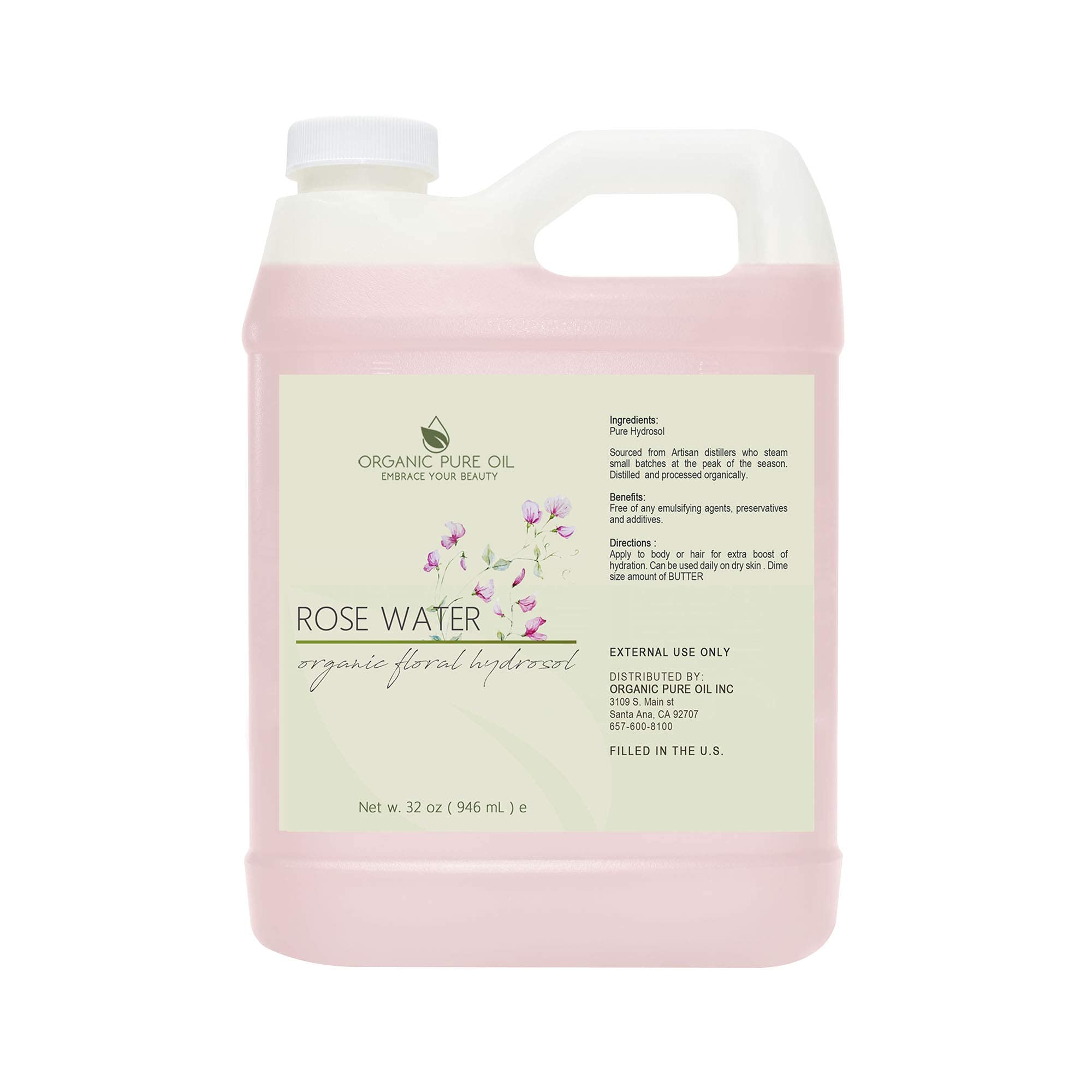 Organic Pure Oil Eau de Rose – brume visage hydratante pour le matin