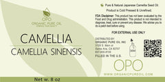 Organic Pure Oil huile camélia , démonstration d'application visage pour peau nourrie