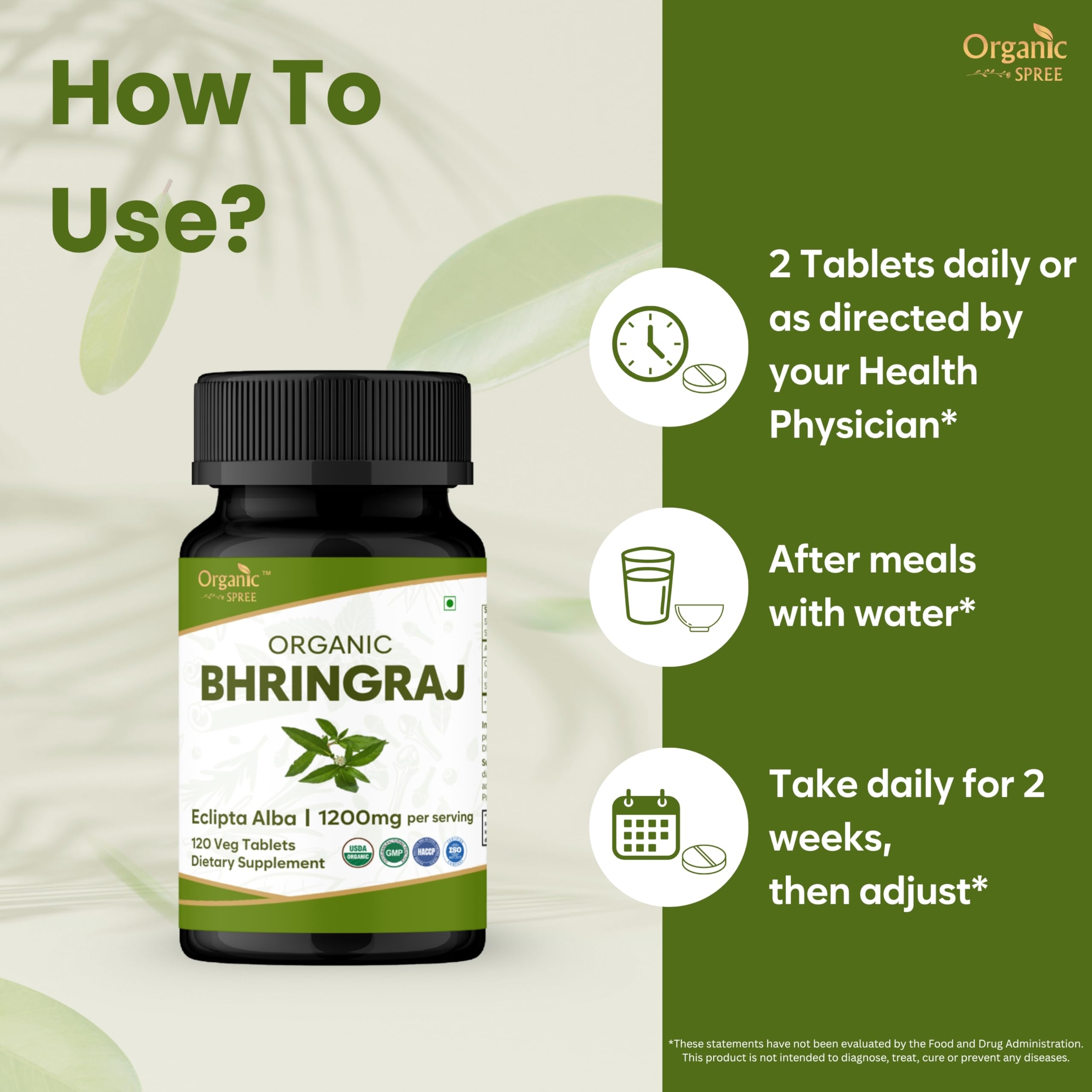 Emballage bio certifié Organic Spree Bhringraj, conforme aux normes